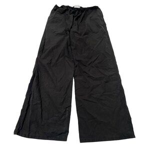 Matteau Drawstring Waist Cotton Trousers in Black